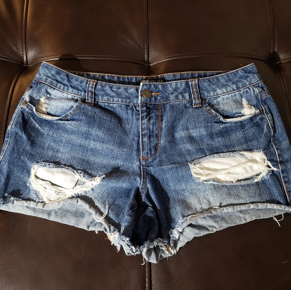 Forever 21+ Distressed Shorts
